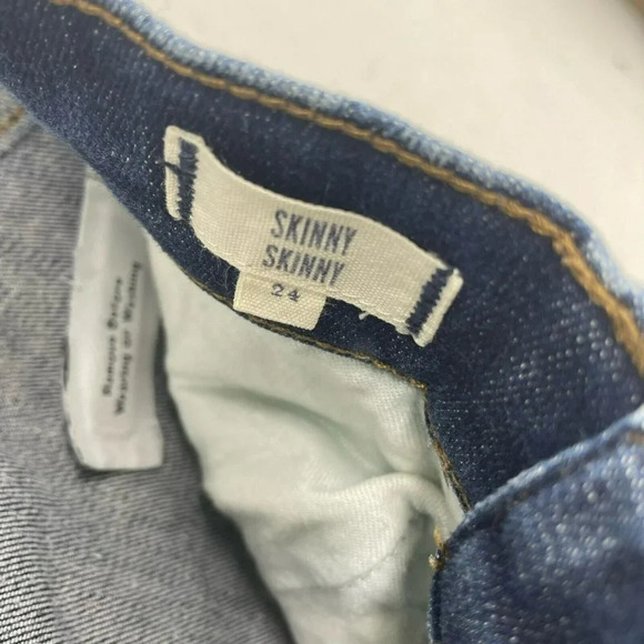 Madewell Jeans Women's Sz 24 Dark Wash Mid Rise Skinny Skinny Fitted Denim - Picture 10 of 12